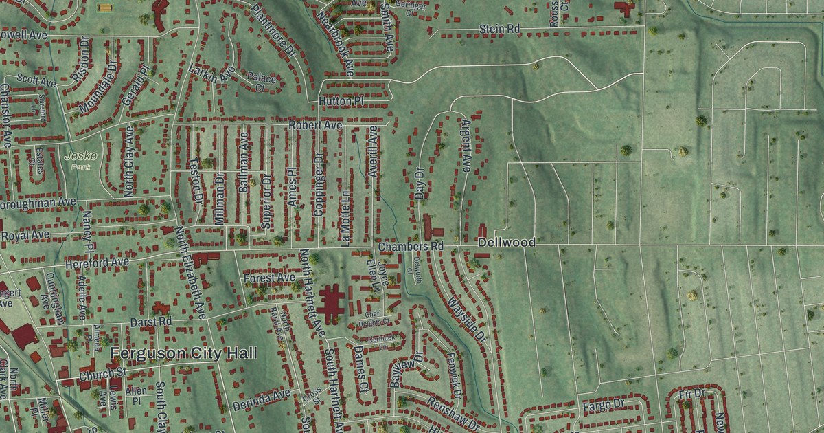 Map of Ferguson, Missouri in 2026