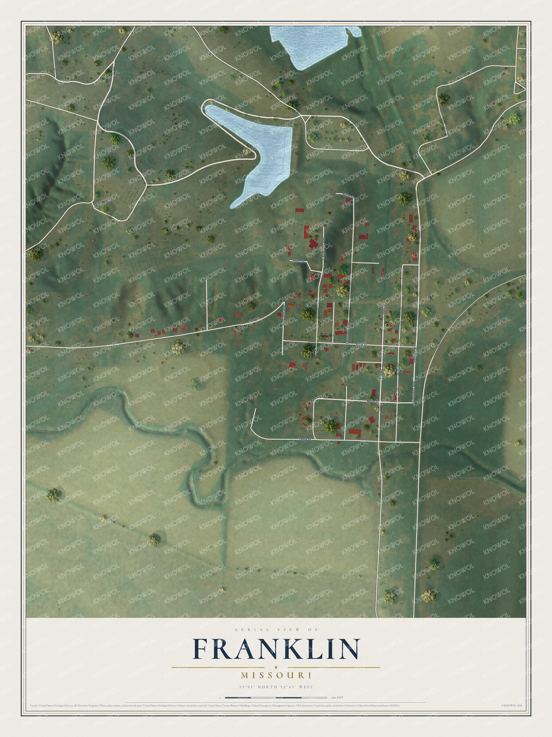 Watermarked full-map preview of Franklin, Missouri