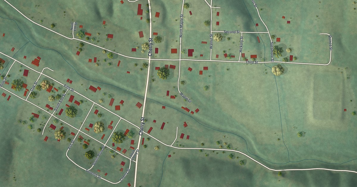 Map of Grandin, Missouri in 2026