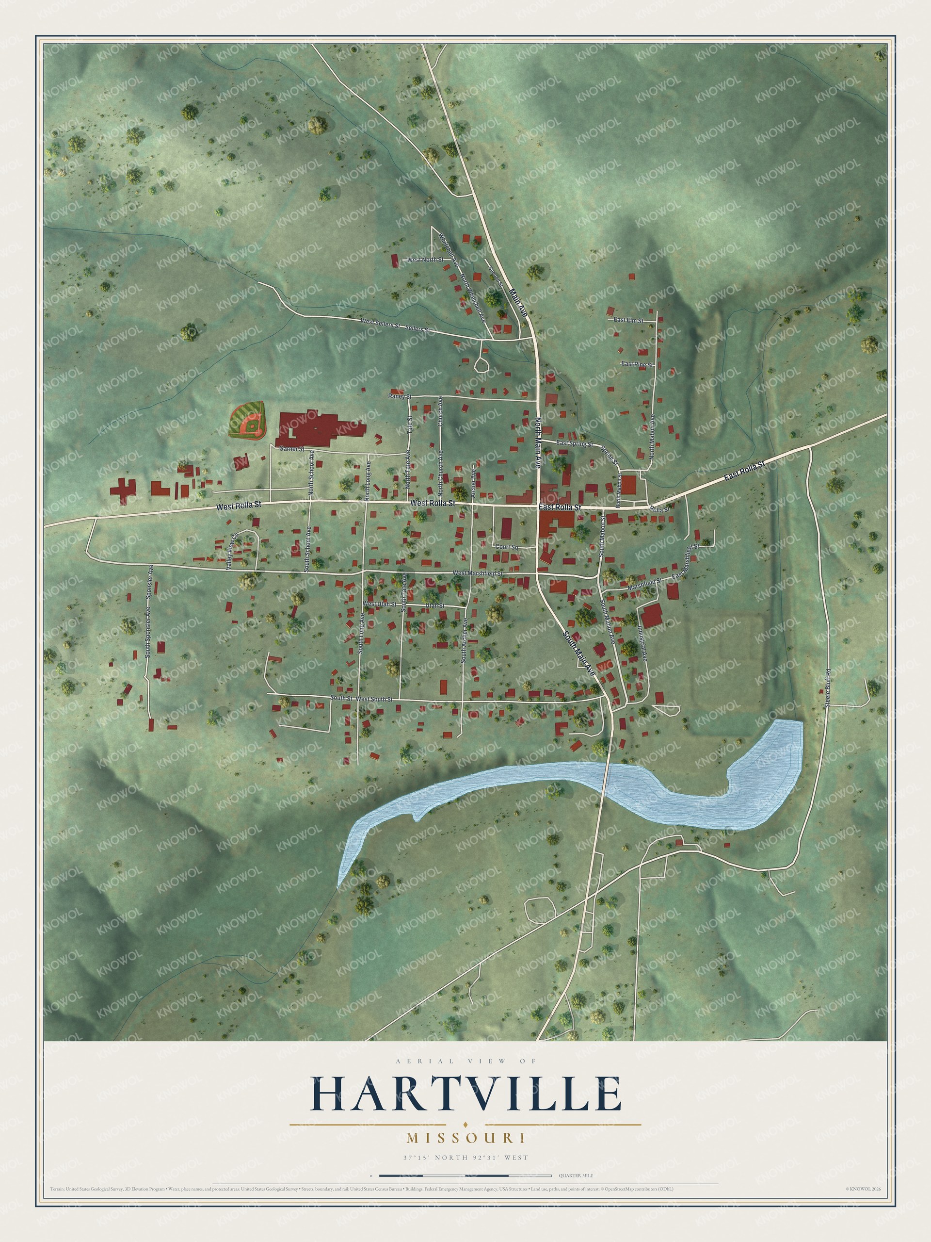 Watermarked full-map preview of Hartville, Missouri