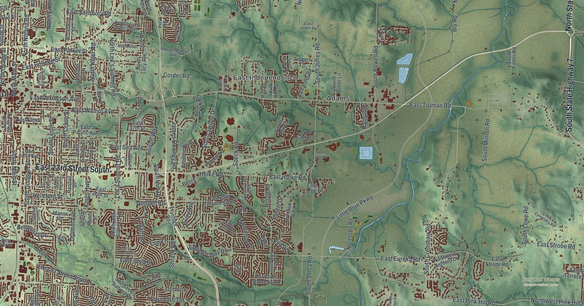 Map of Independence, Missouri in 2026
