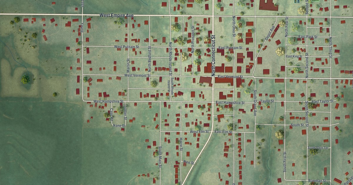 Map of King City, Missouri in 2026