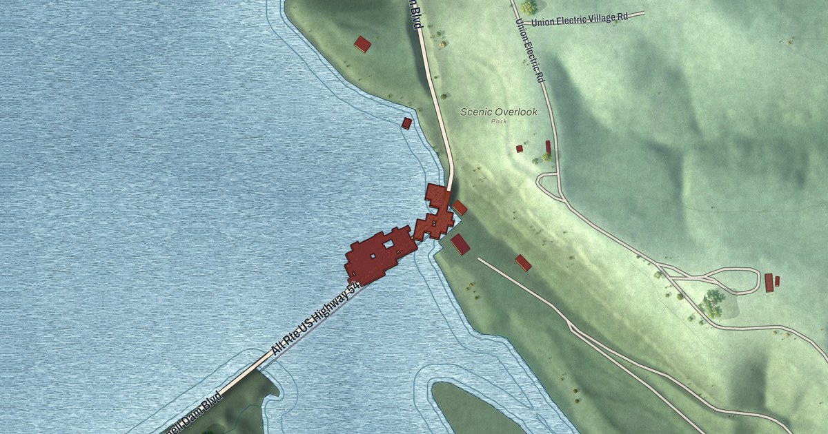 Map of Lakeside, Missouri in 2026