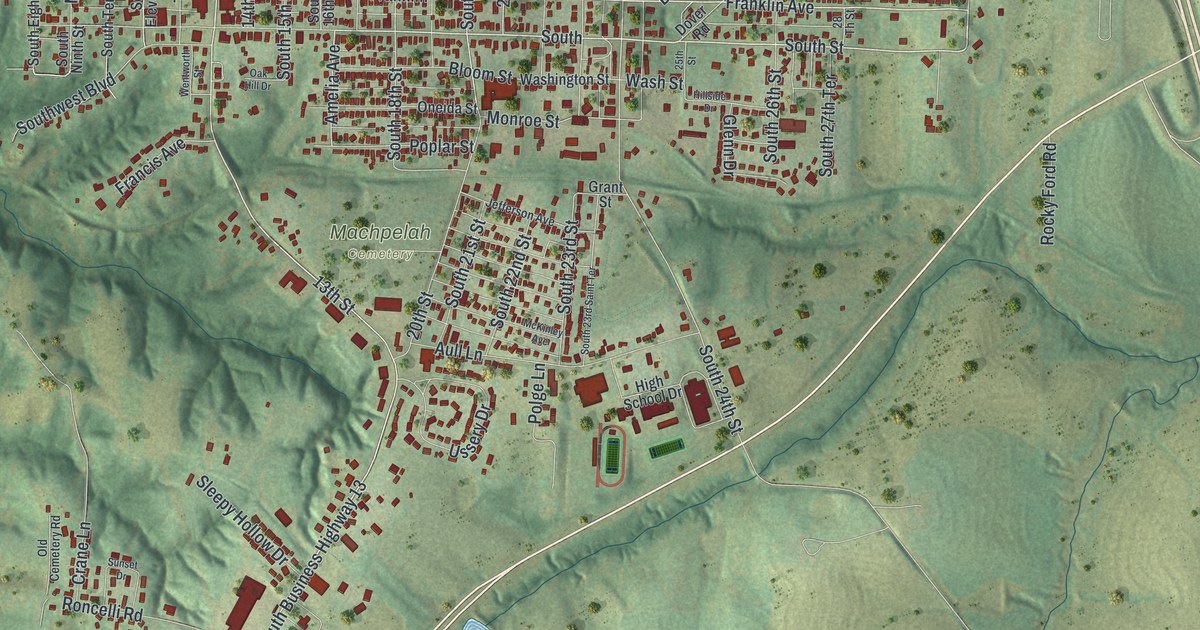 Map of Lexington, Missouri in 2026
