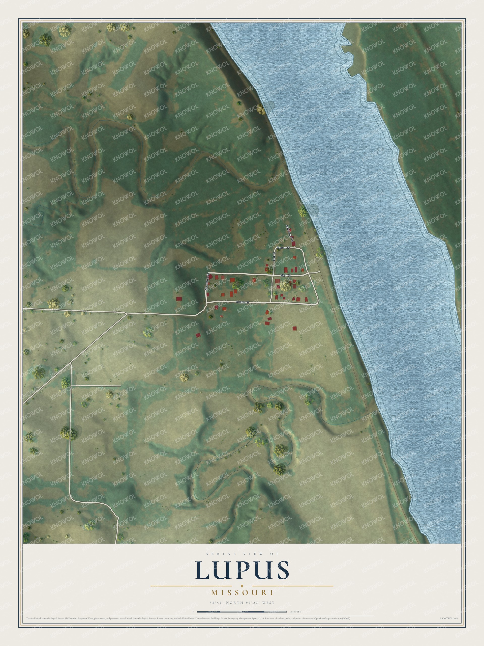 Watermarked full-map preview of Lupus, Missouri