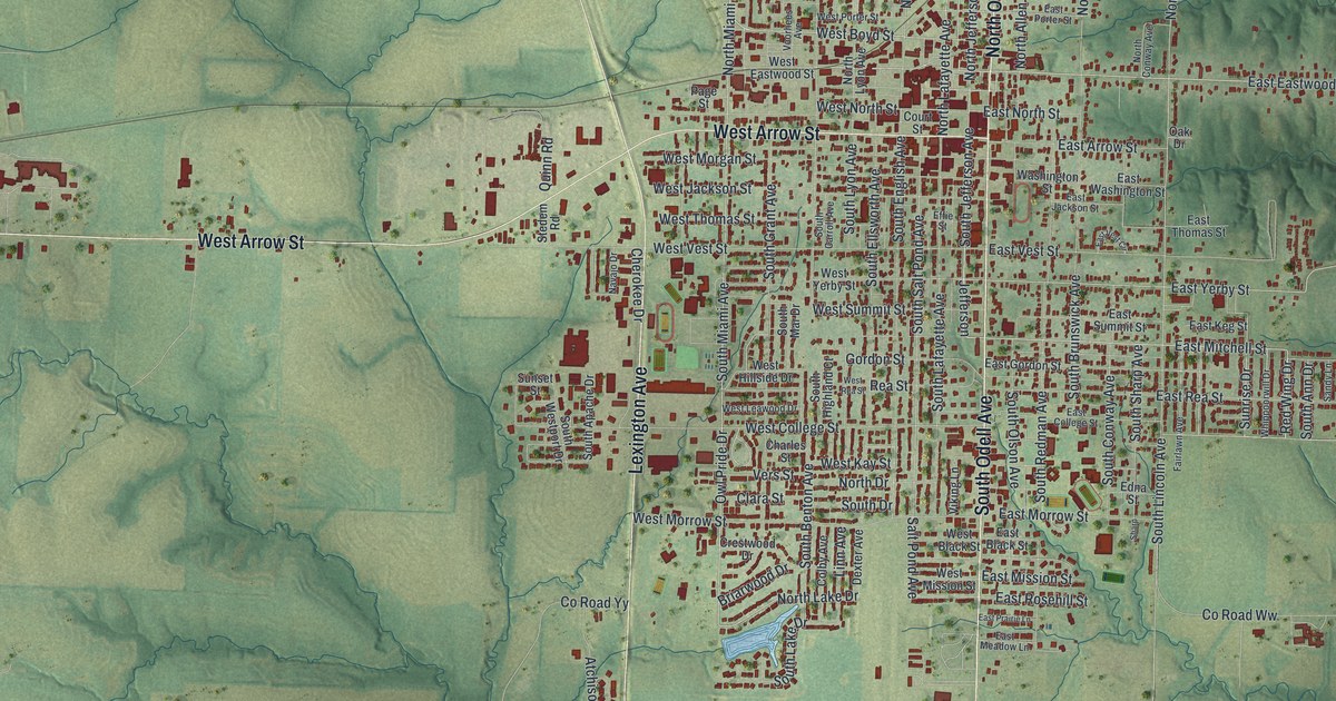 Map of Marshall, Missouri in 2026