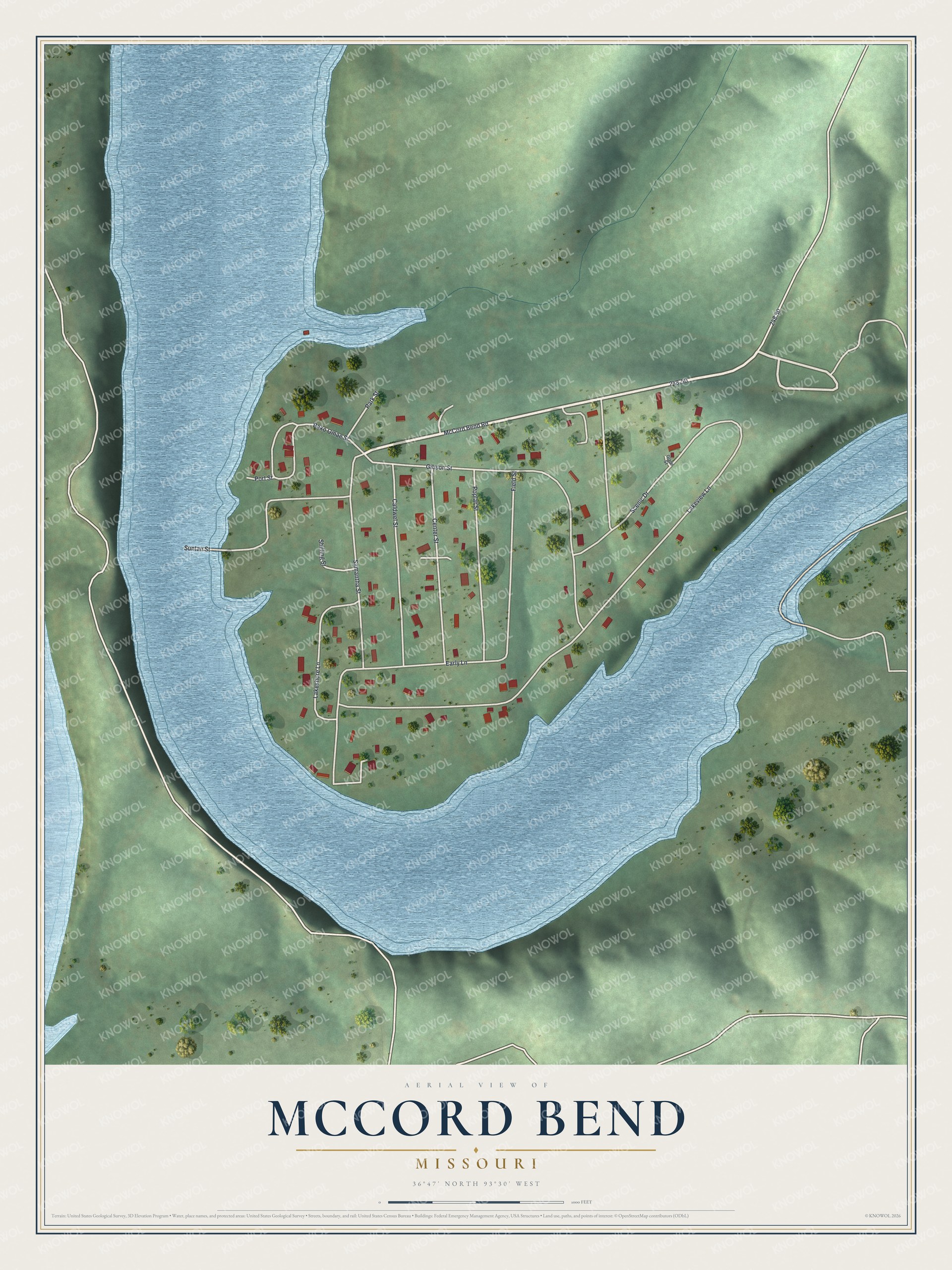 Watermarked full-map preview of McCord Bend, Missouri
