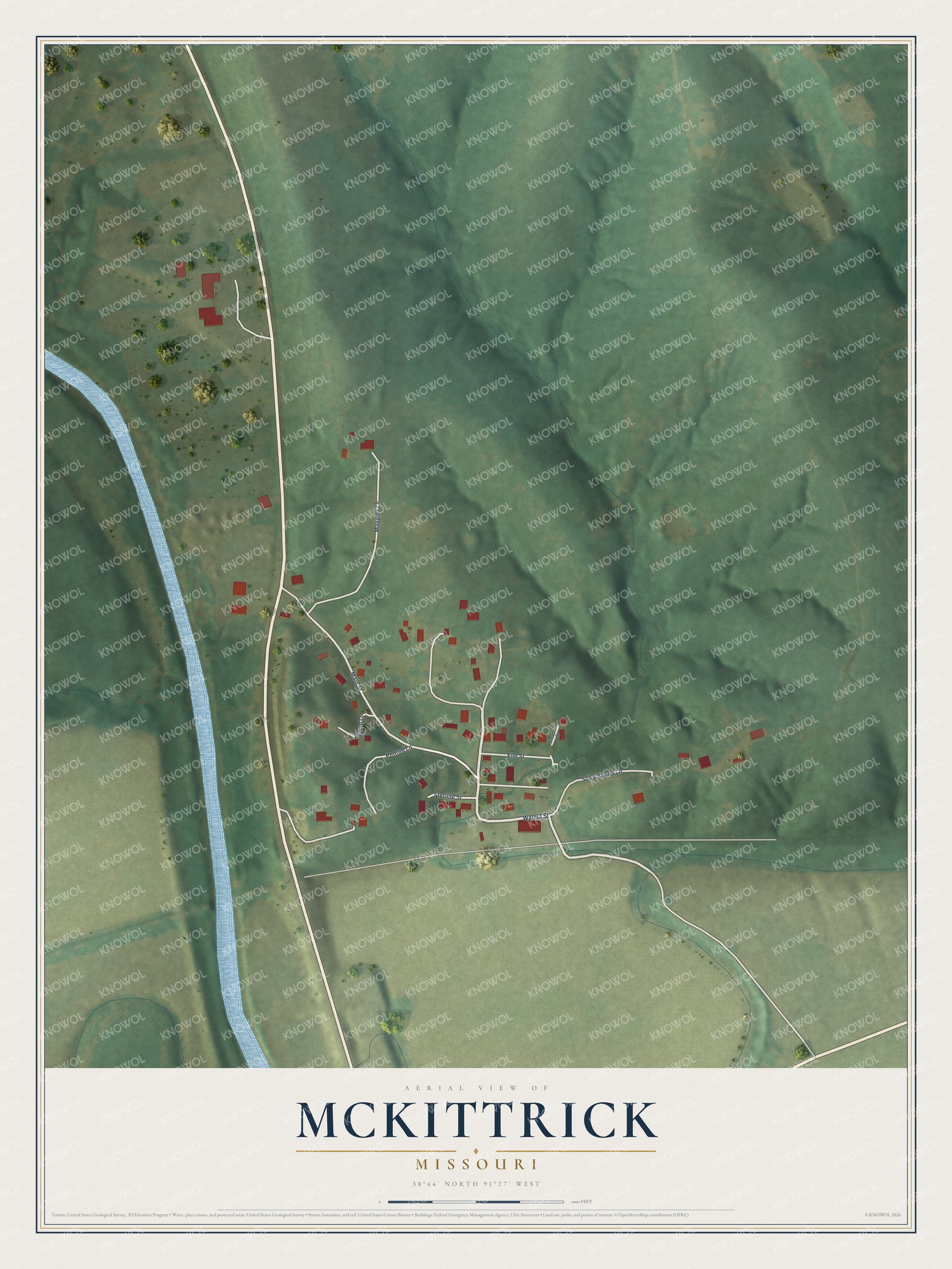 Watermarked full-map preview of McKittrick, Missouri