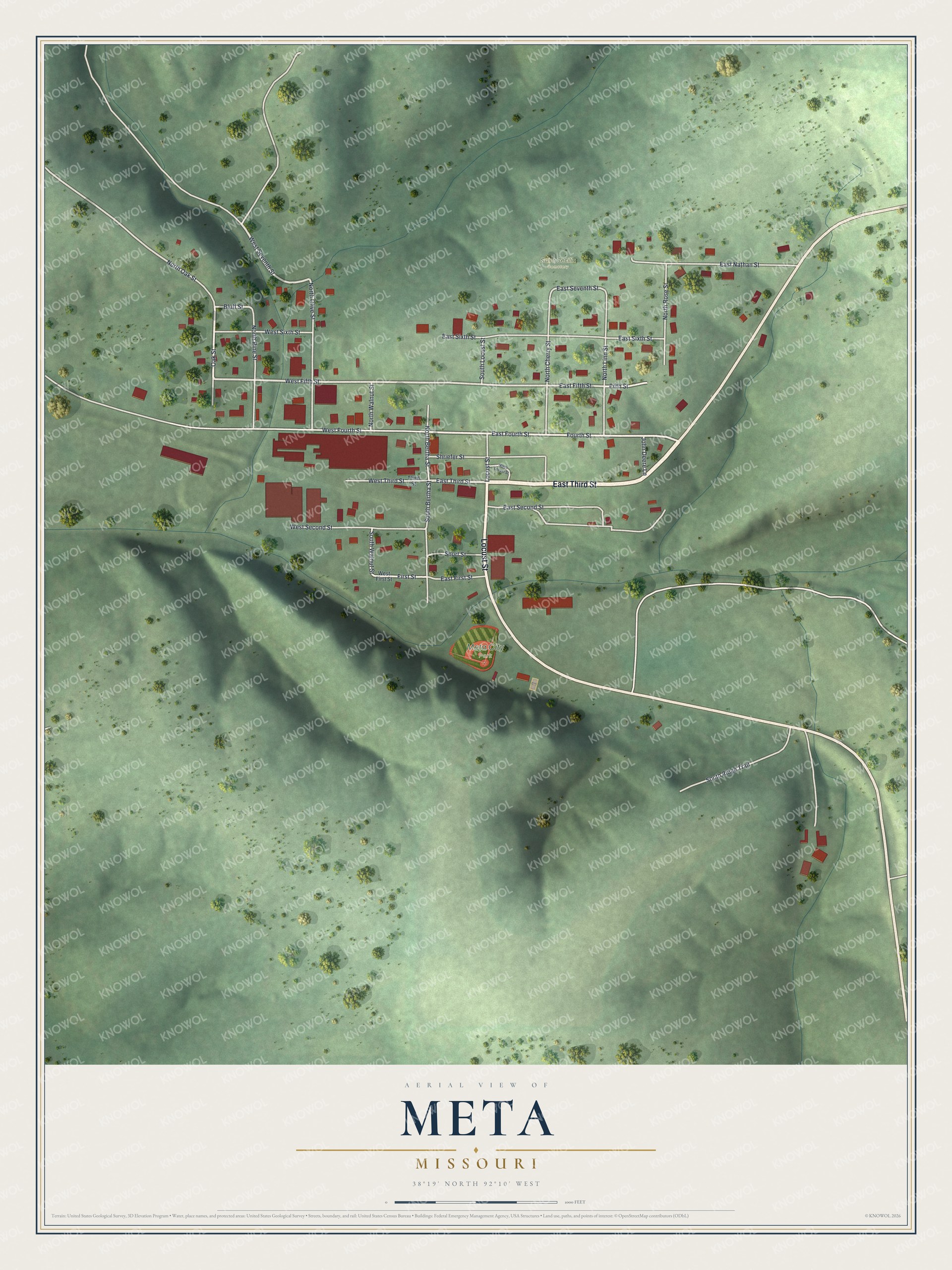Watermarked full-map preview of Meta, Missouri