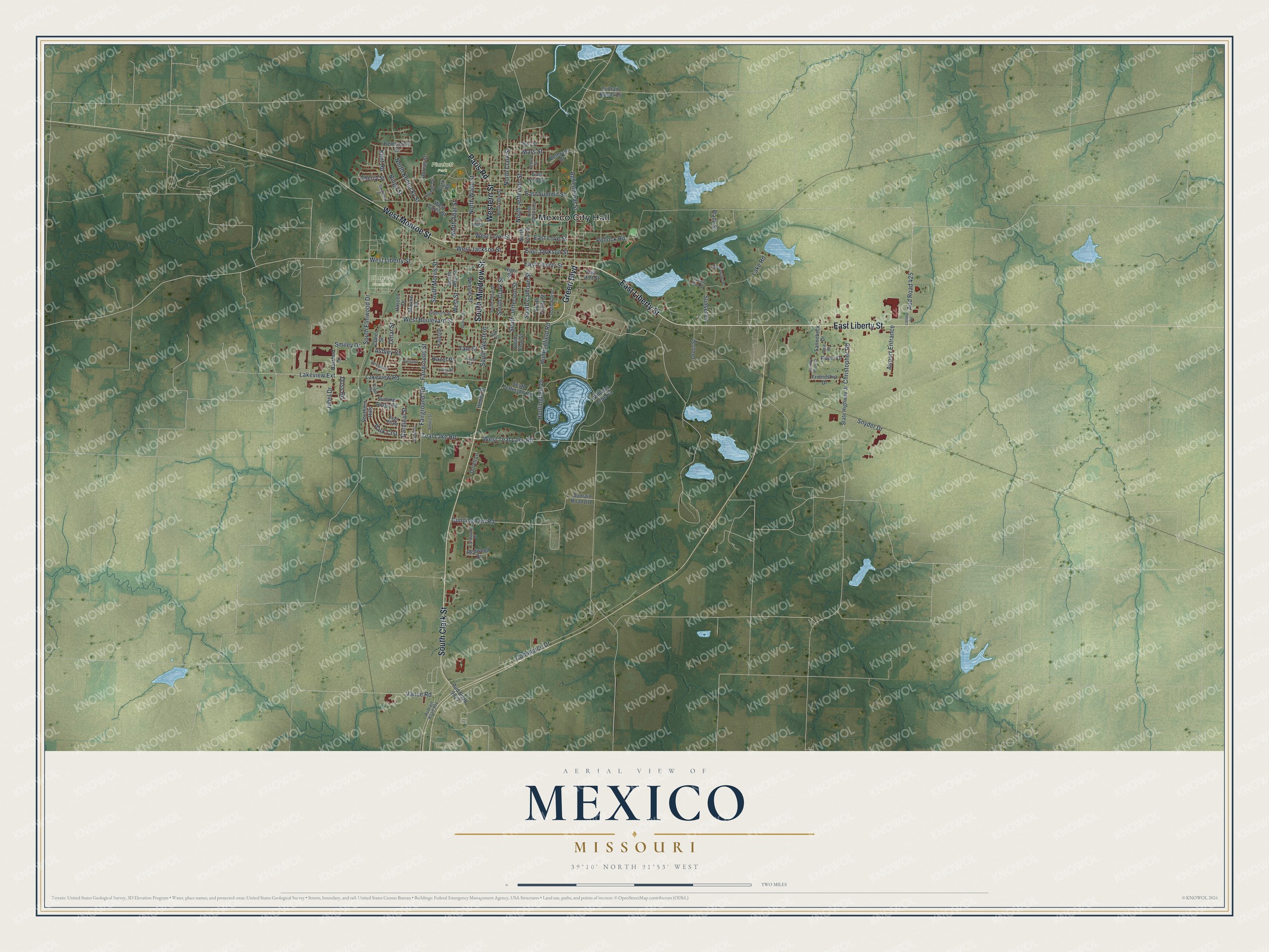 Watermarked full-map preview of Mexico, Missouri