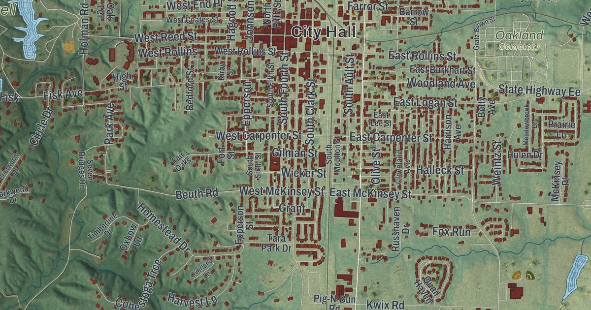 Map of Moberly, Missouri in 2026