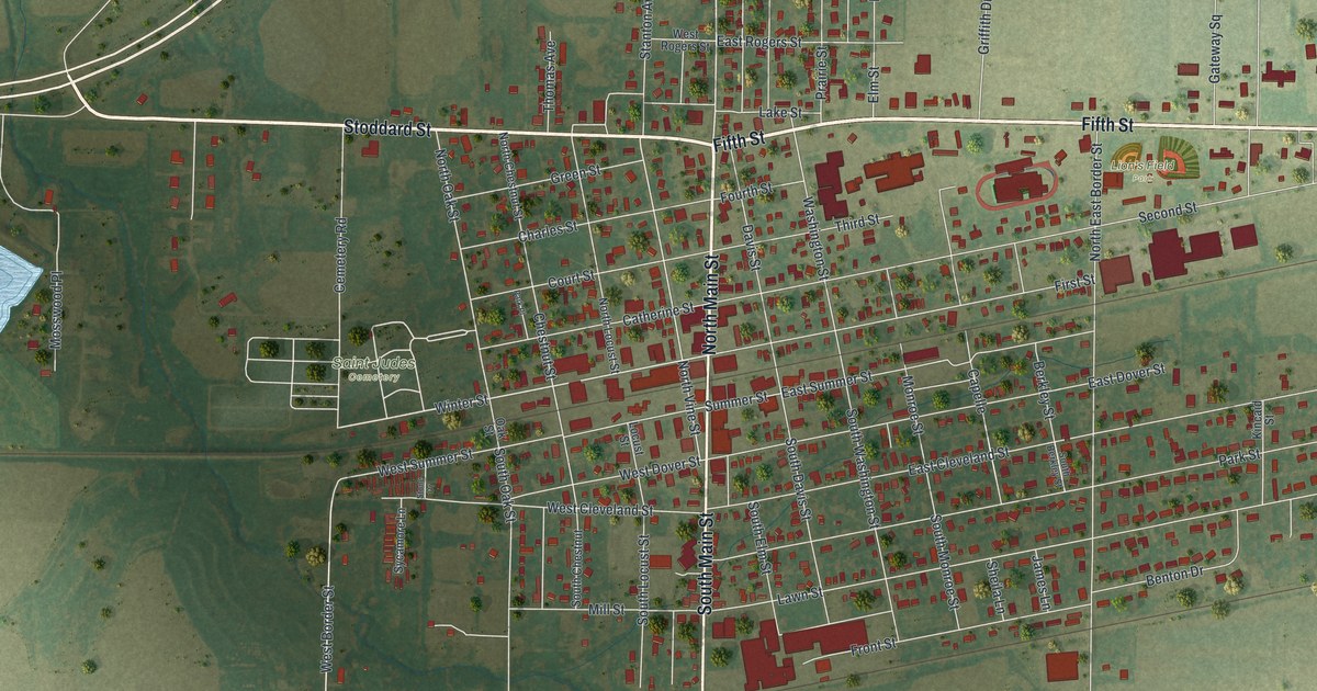 Map of Monroe City, Missouri in 2026
