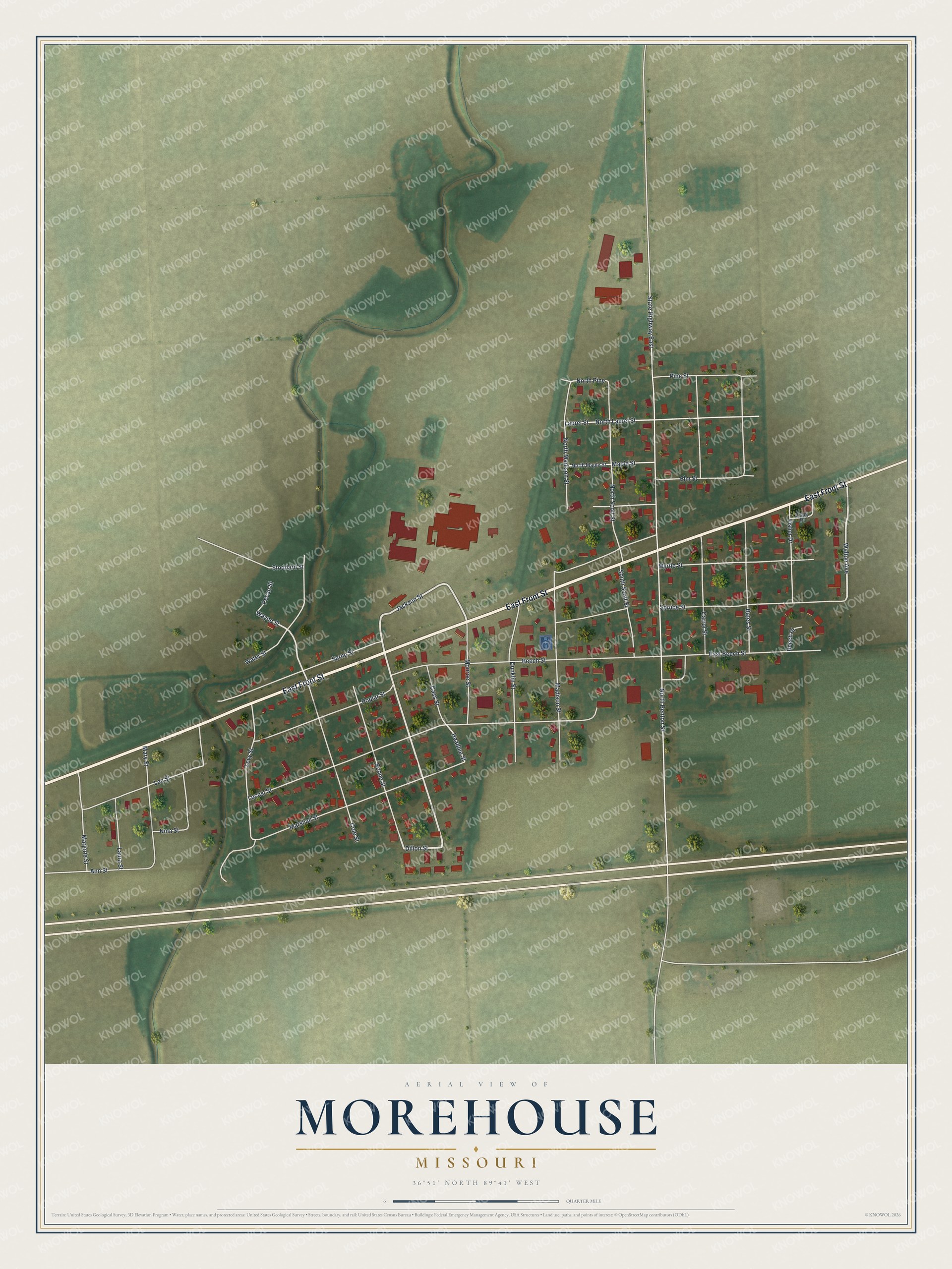 Watermarked full-map preview of Morehouse, Missouri