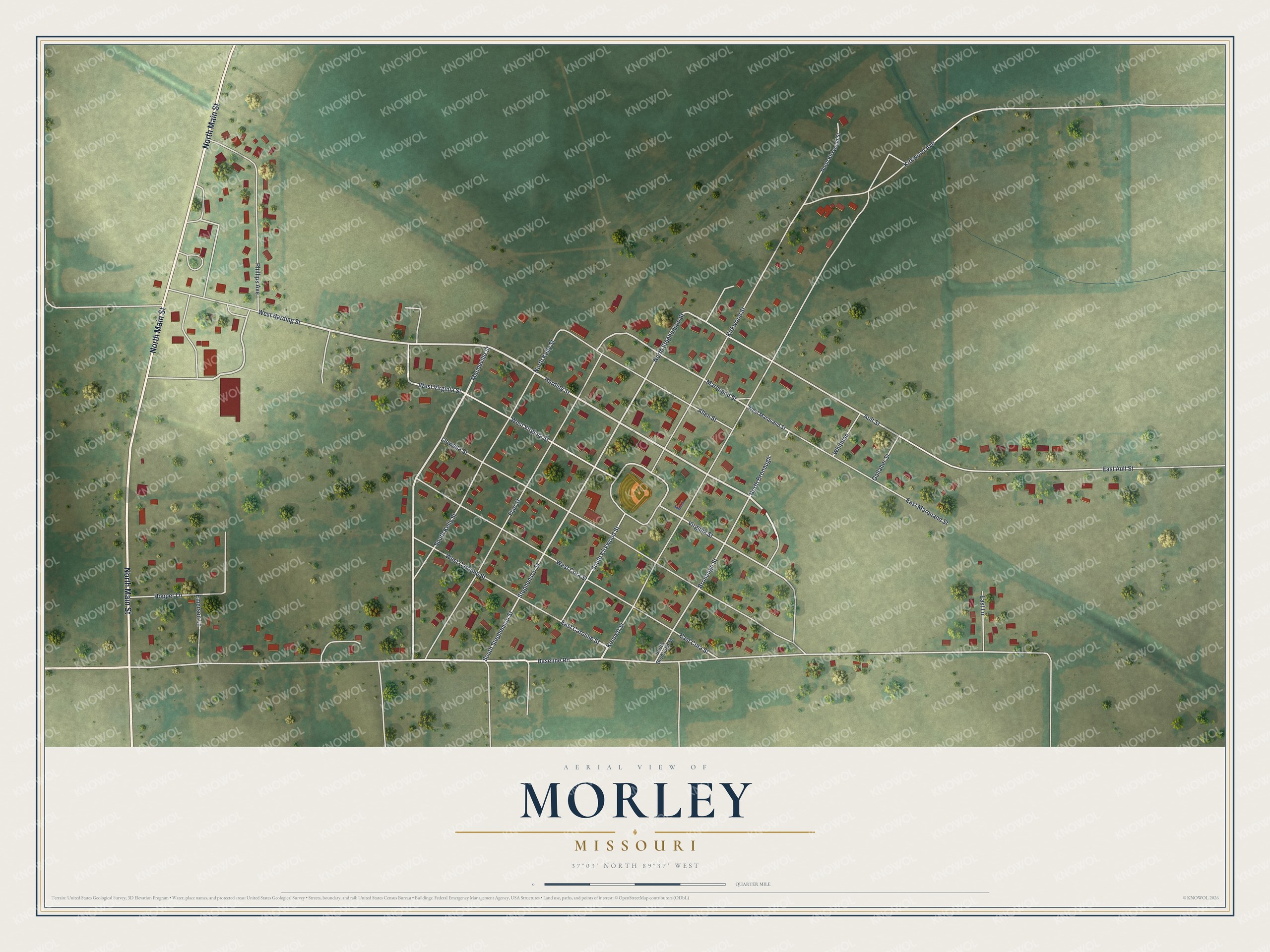Watermarked full-map preview of Morley, Missouri
