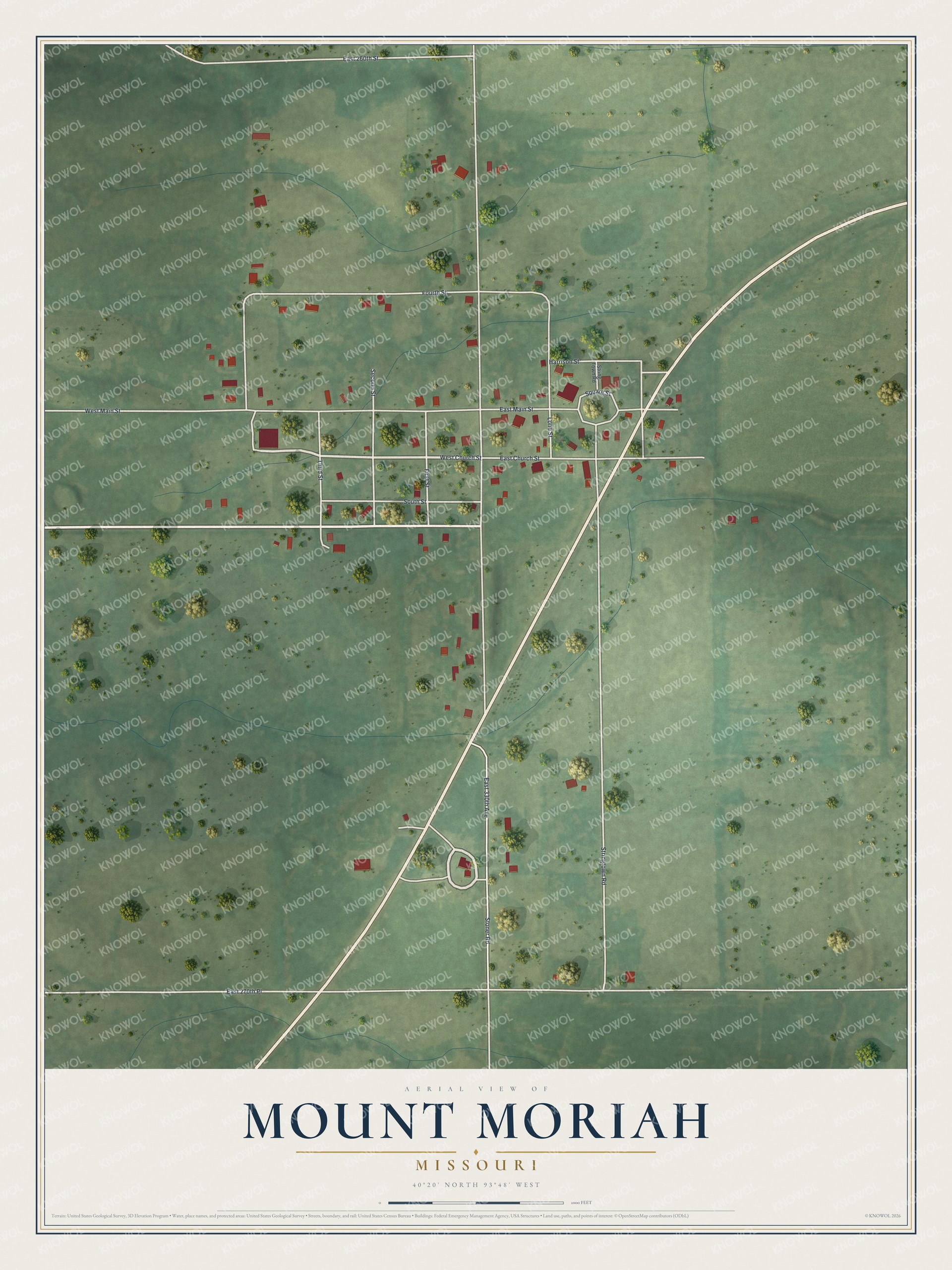 Watermarked full-map preview of Mount Moriah, Missouri