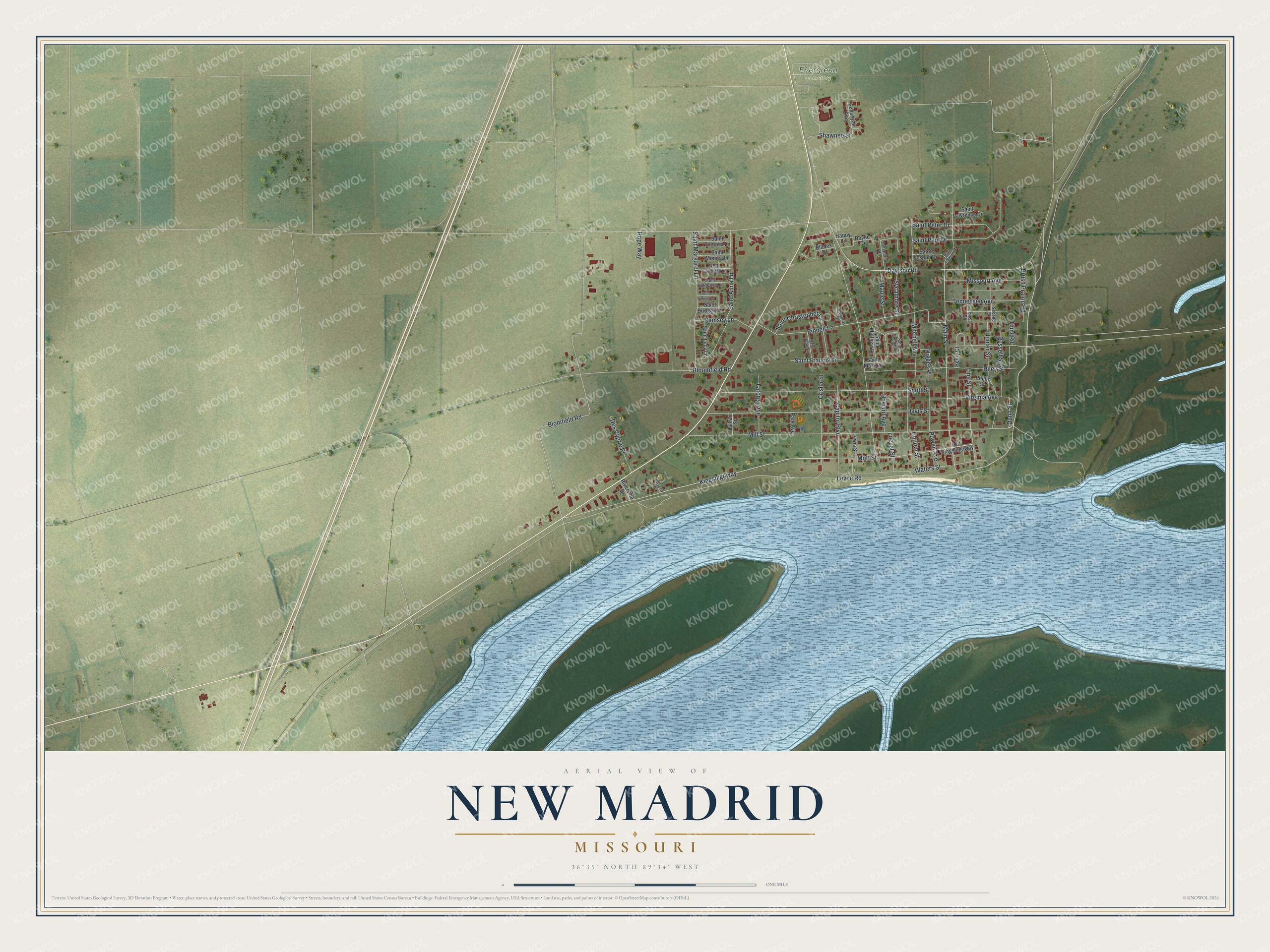 Watermarked full-map preview of New Madrid, Missouri