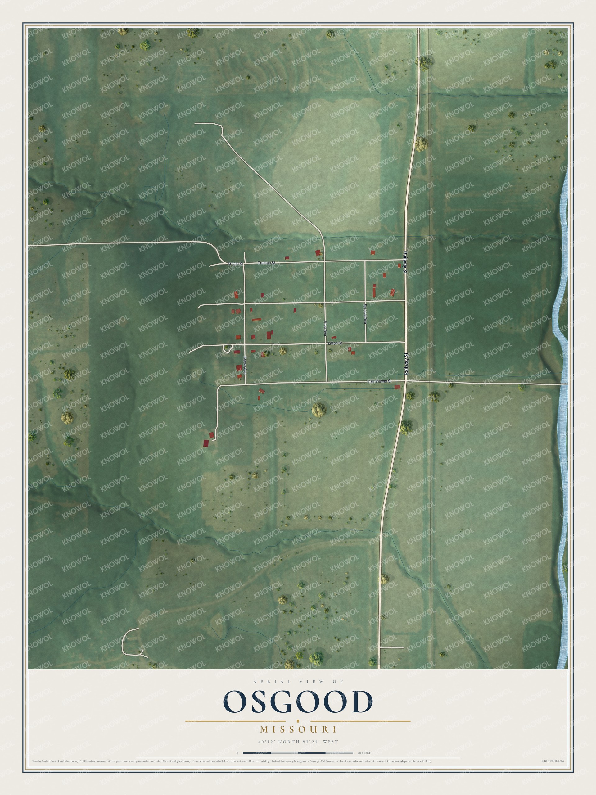 Watermarked full-map preview of Osgood, Missouri