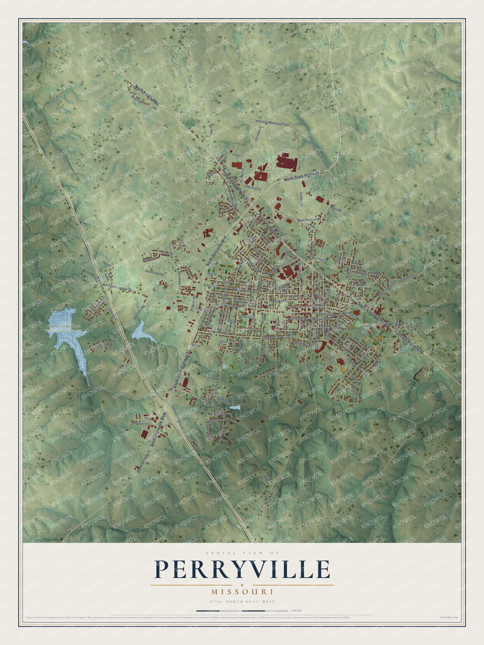 Watermarked full-map preview of Perryville, Missouri