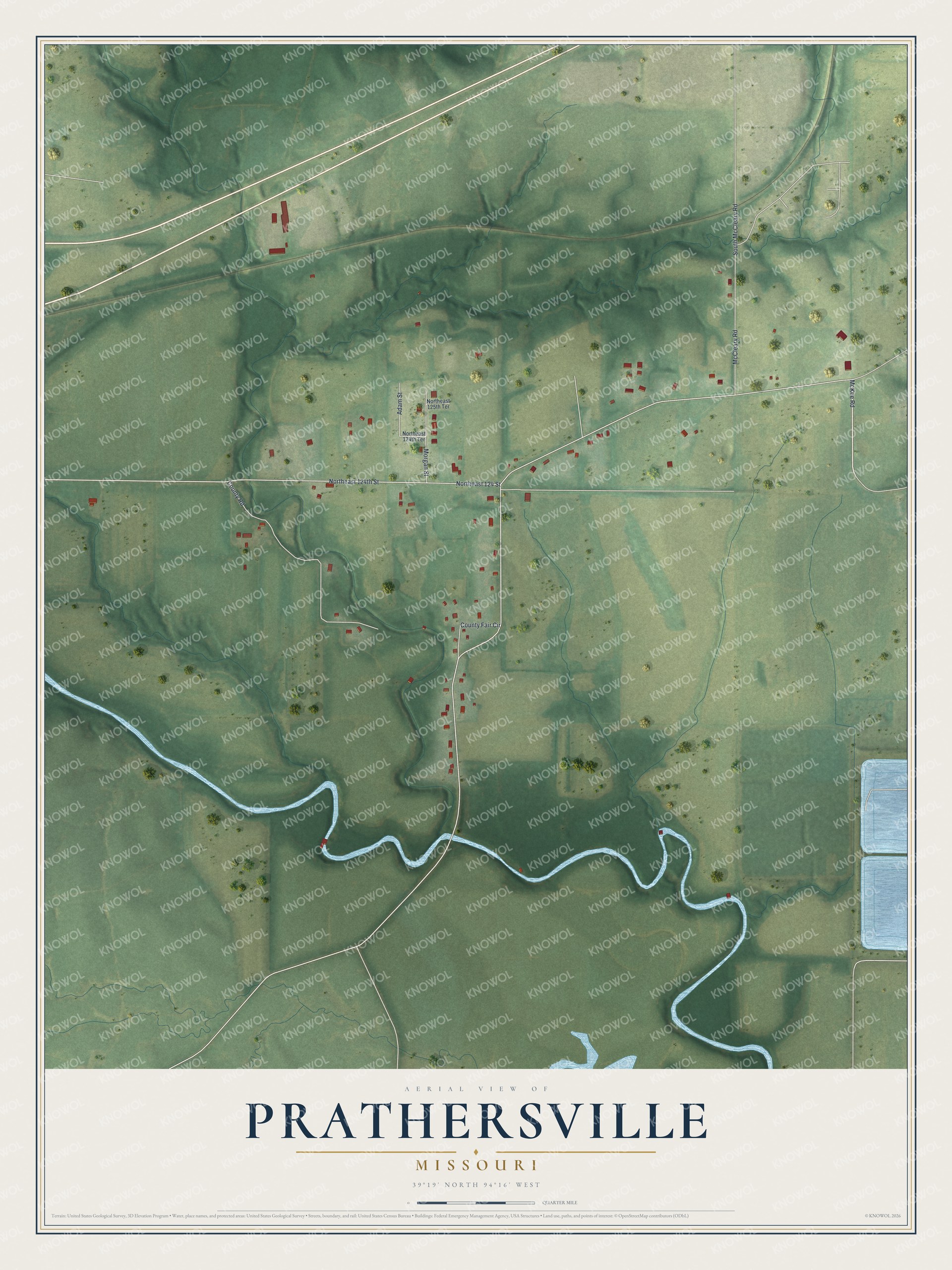 Watermarked full-map preview of Prathersville, Missouri