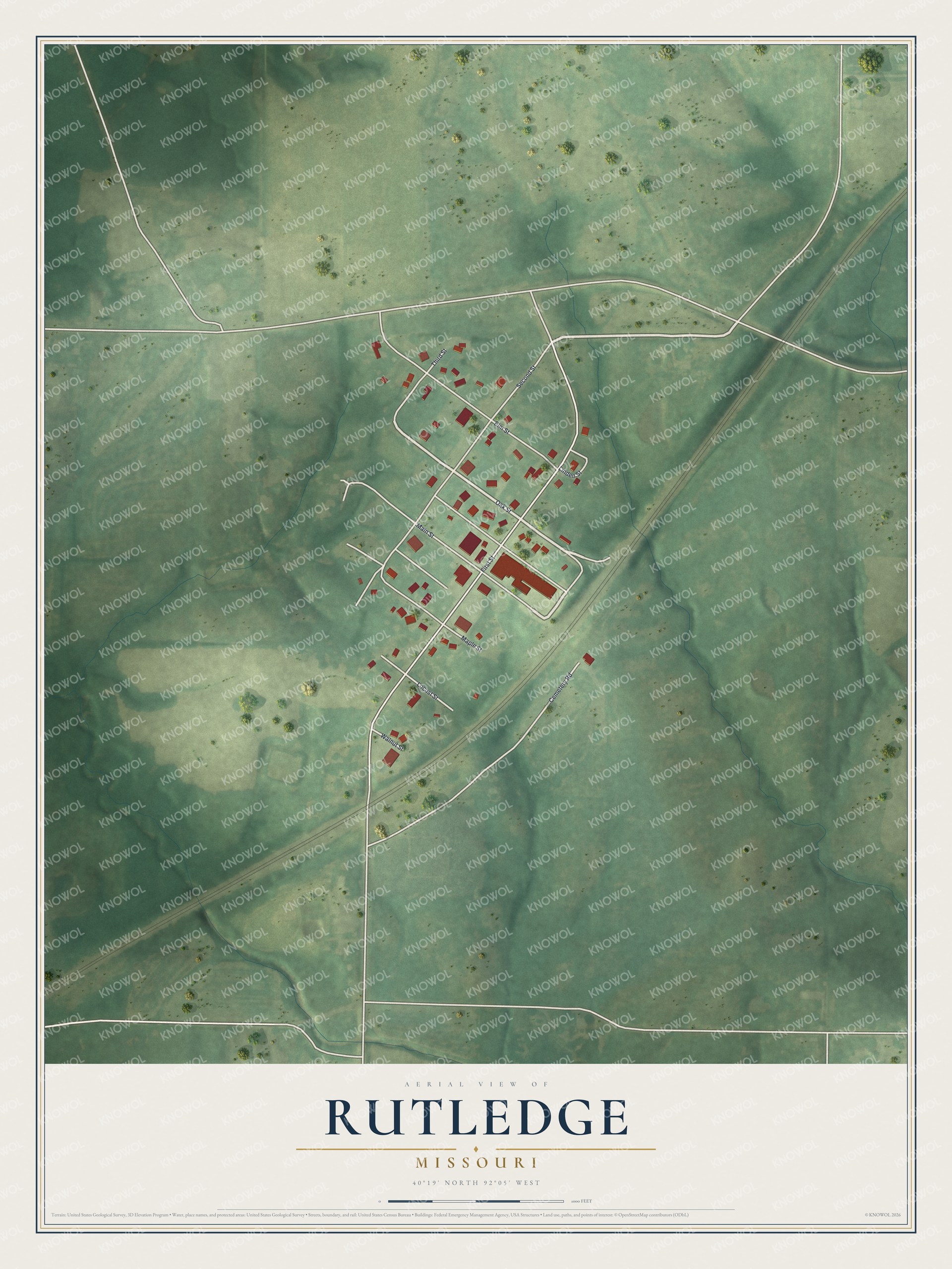 Watermarked full-map preview of Rutledge, Missouri