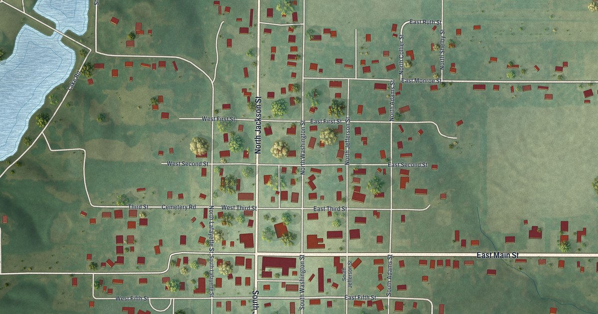 Map of Shelbyville, Missouri in 2026