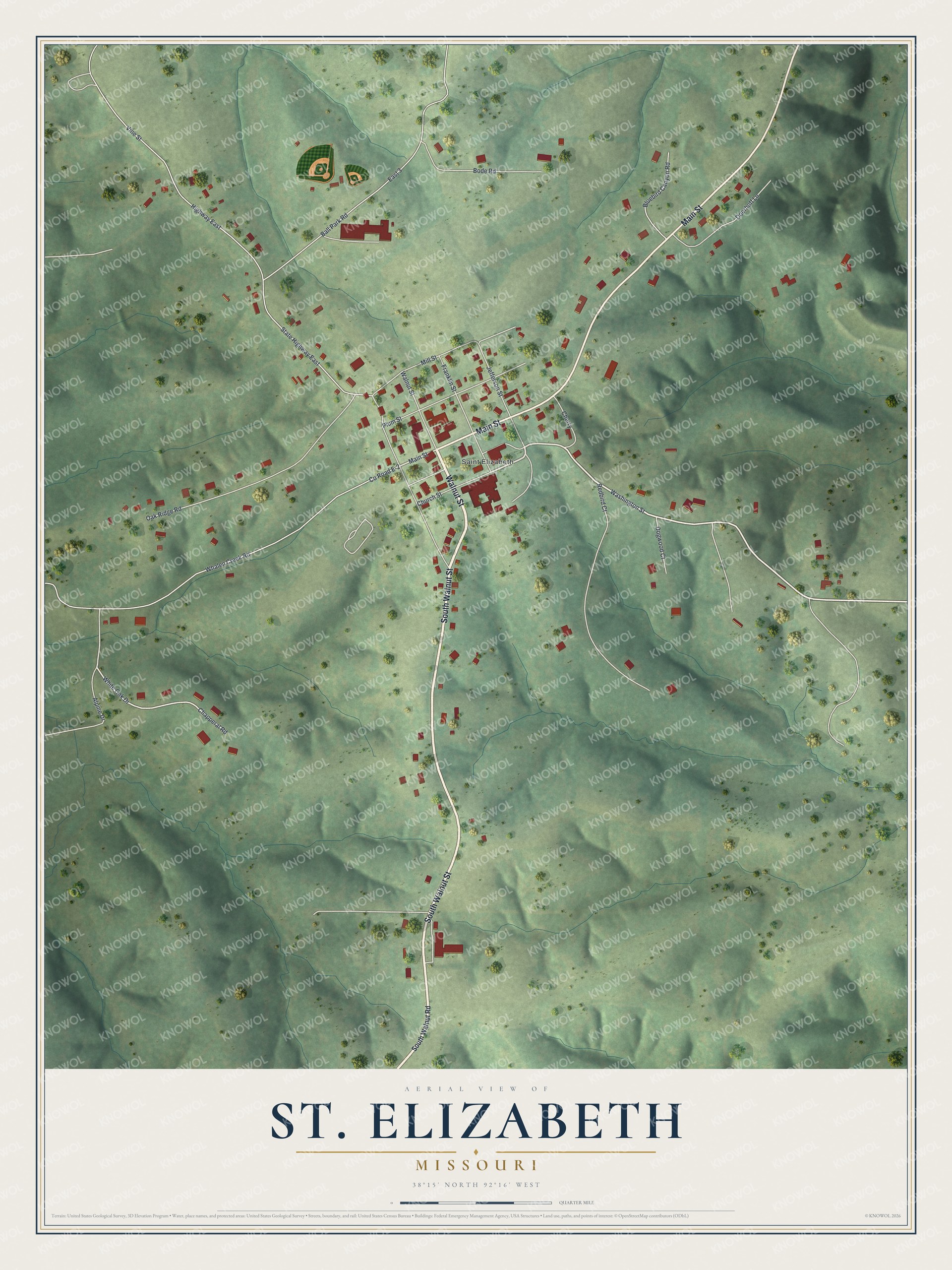 Watermarked full-map preview of St. Elizabeth, Missouri