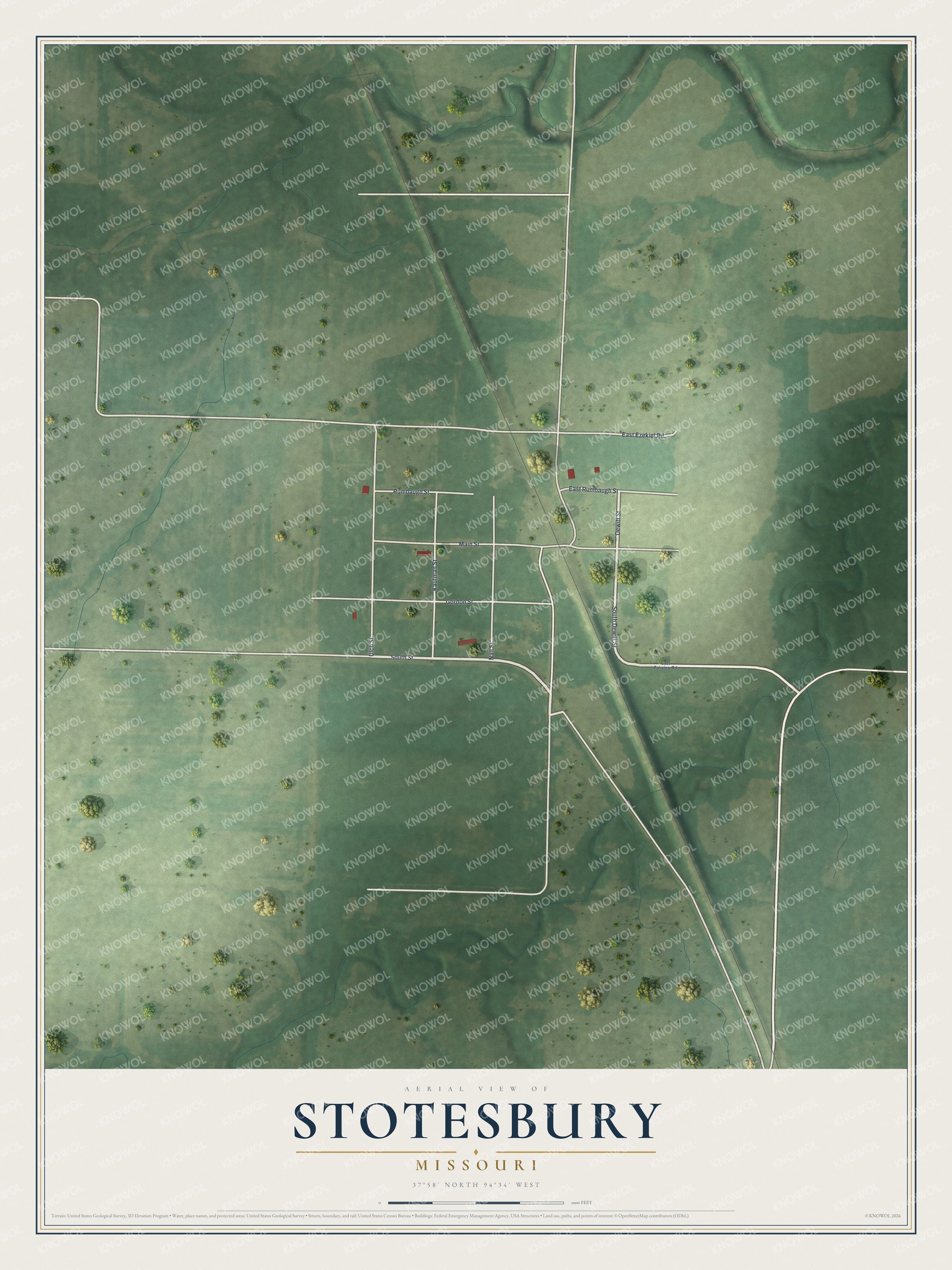 Watermarked full-map preview of Stotesbury, Missouri