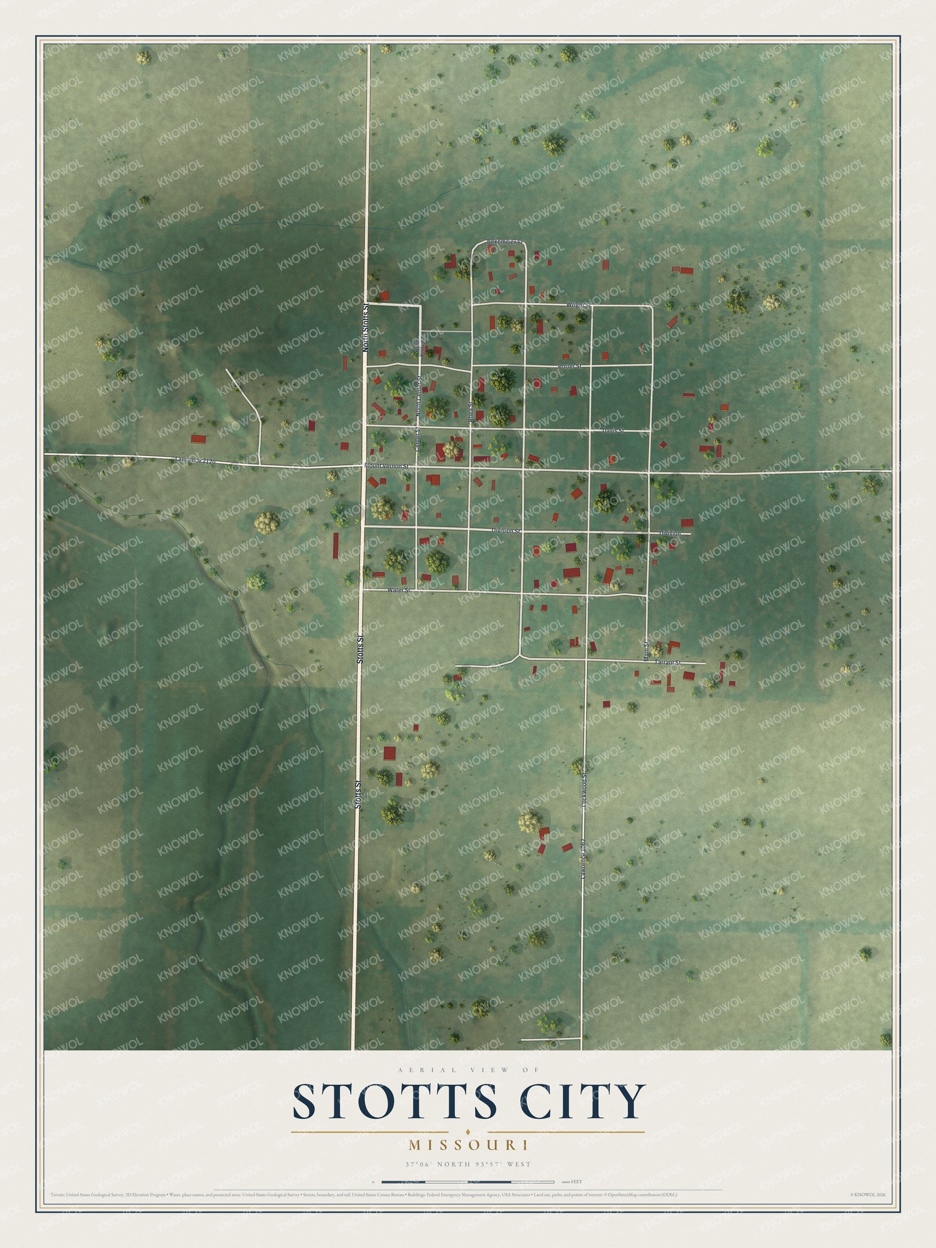 Watermarked full-map preview of Stotts City, Missouri