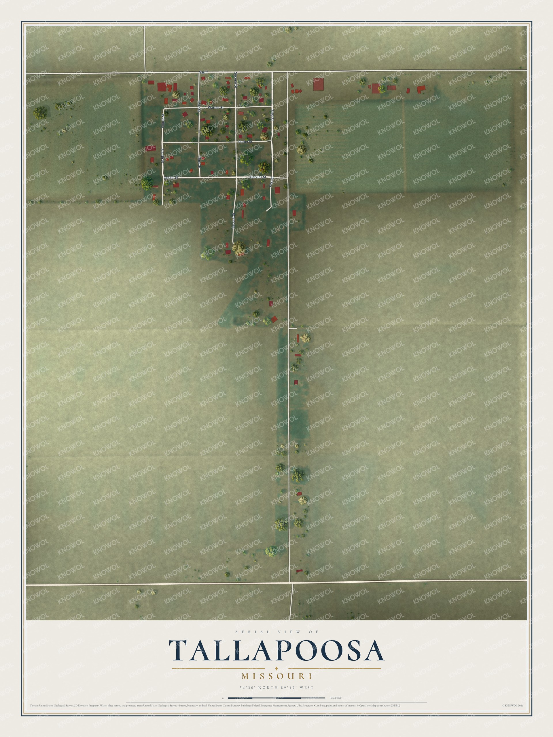 Watermarked full-map preview of Tallapoosa, Missouri