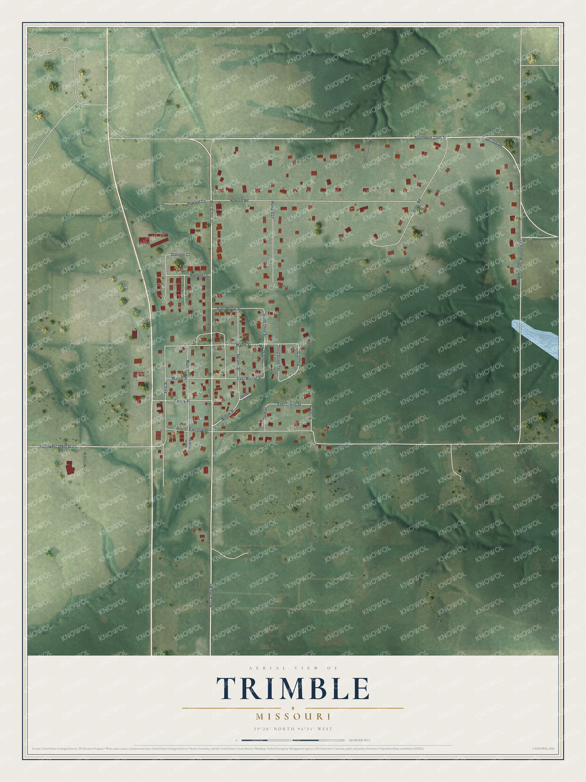 Watermarked full-map preview of Trimble, Missouri