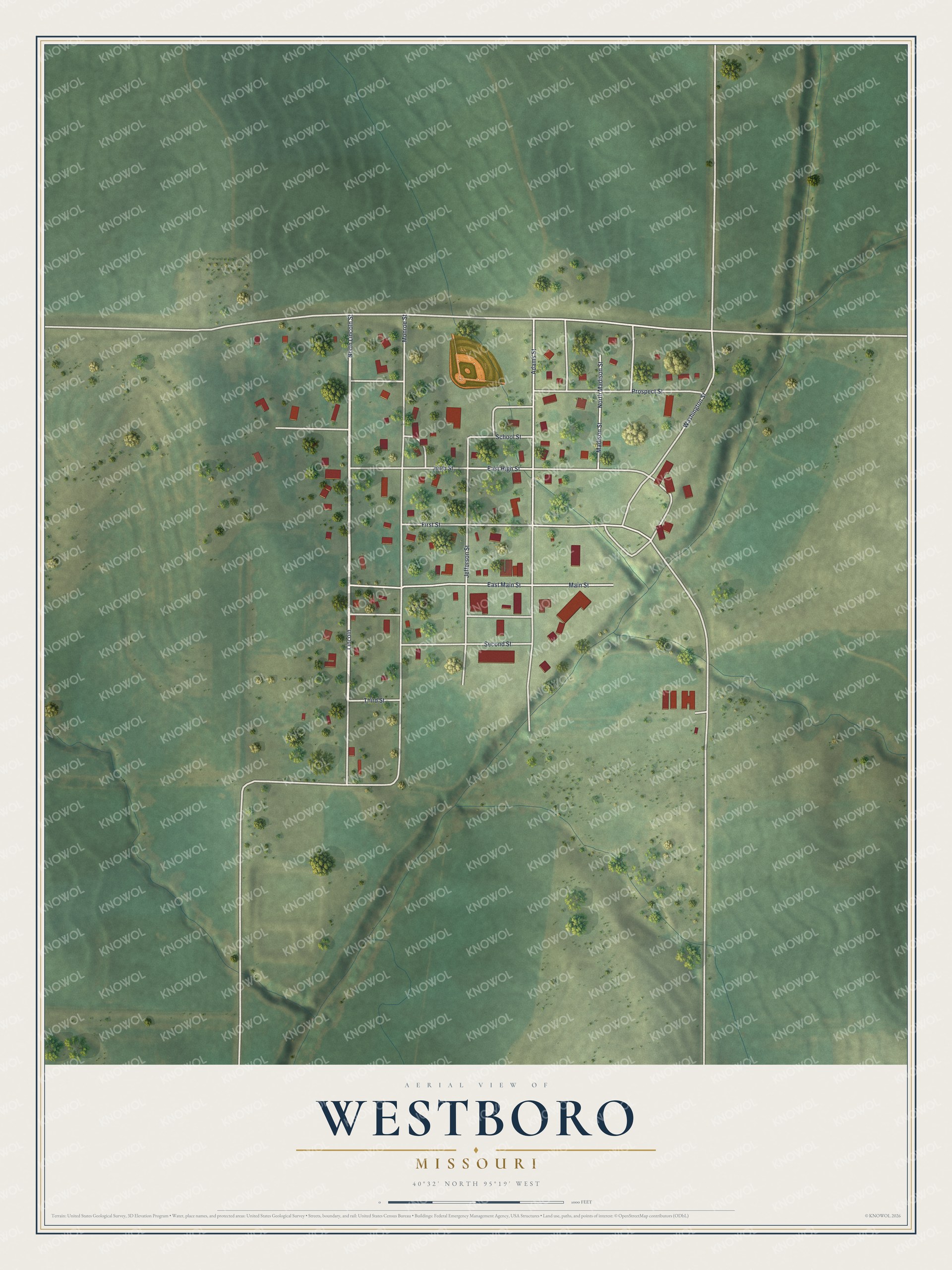 Watermarked full-map preview of Westboro, Missouri