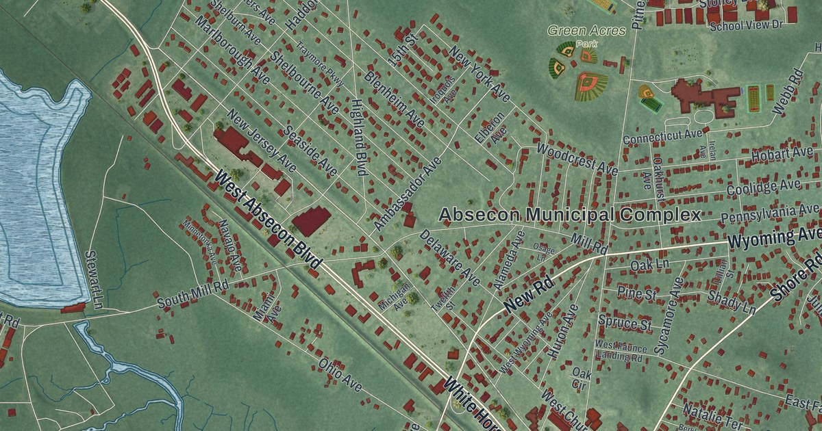 Map of Absecon, New Jersey