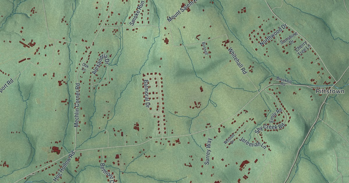 Map of Alexandria, New Jersey