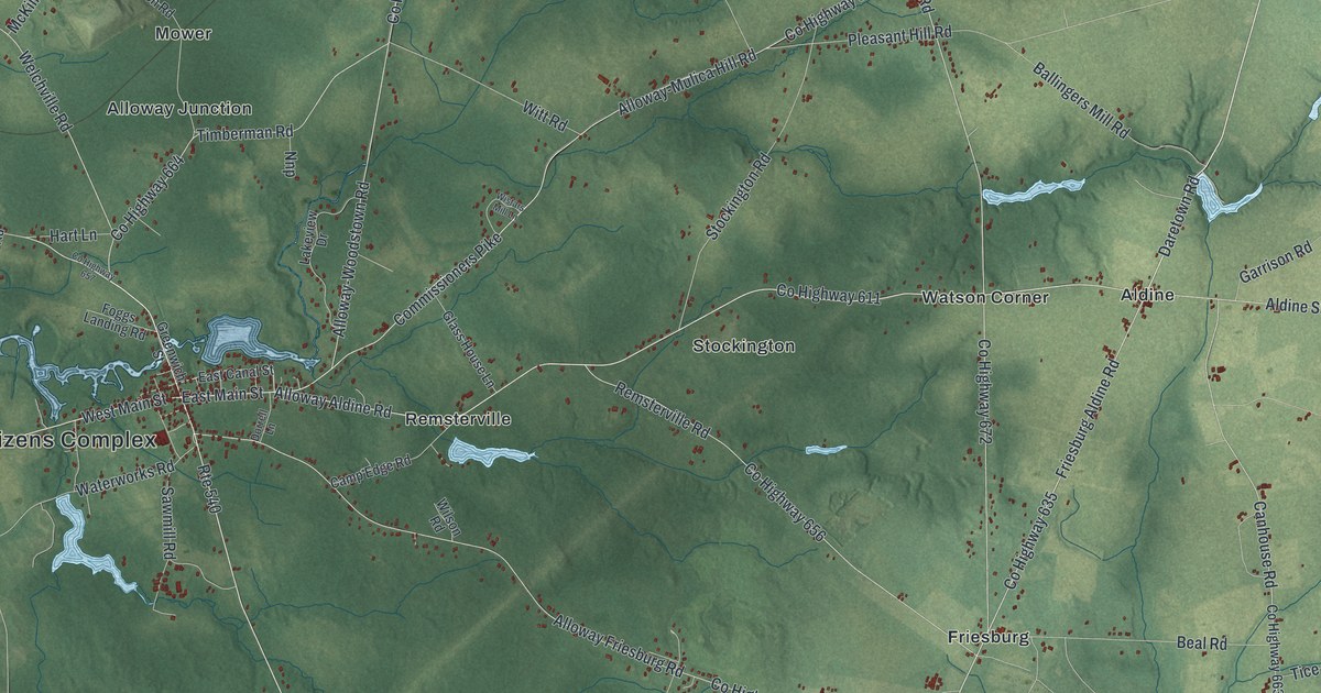 Map of Alloway, New Jersey