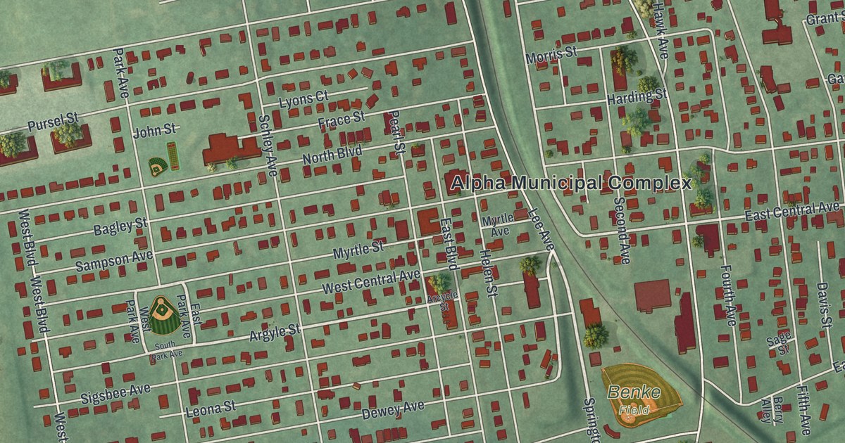 Map of Alpha, New Jersey