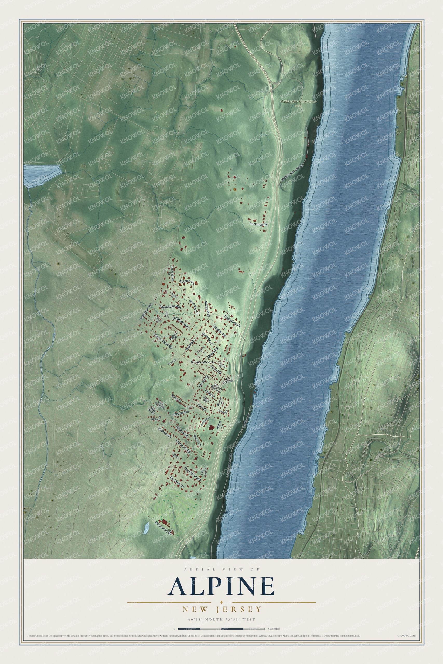 Watermarked full-map preview of Alpine, New Jersey