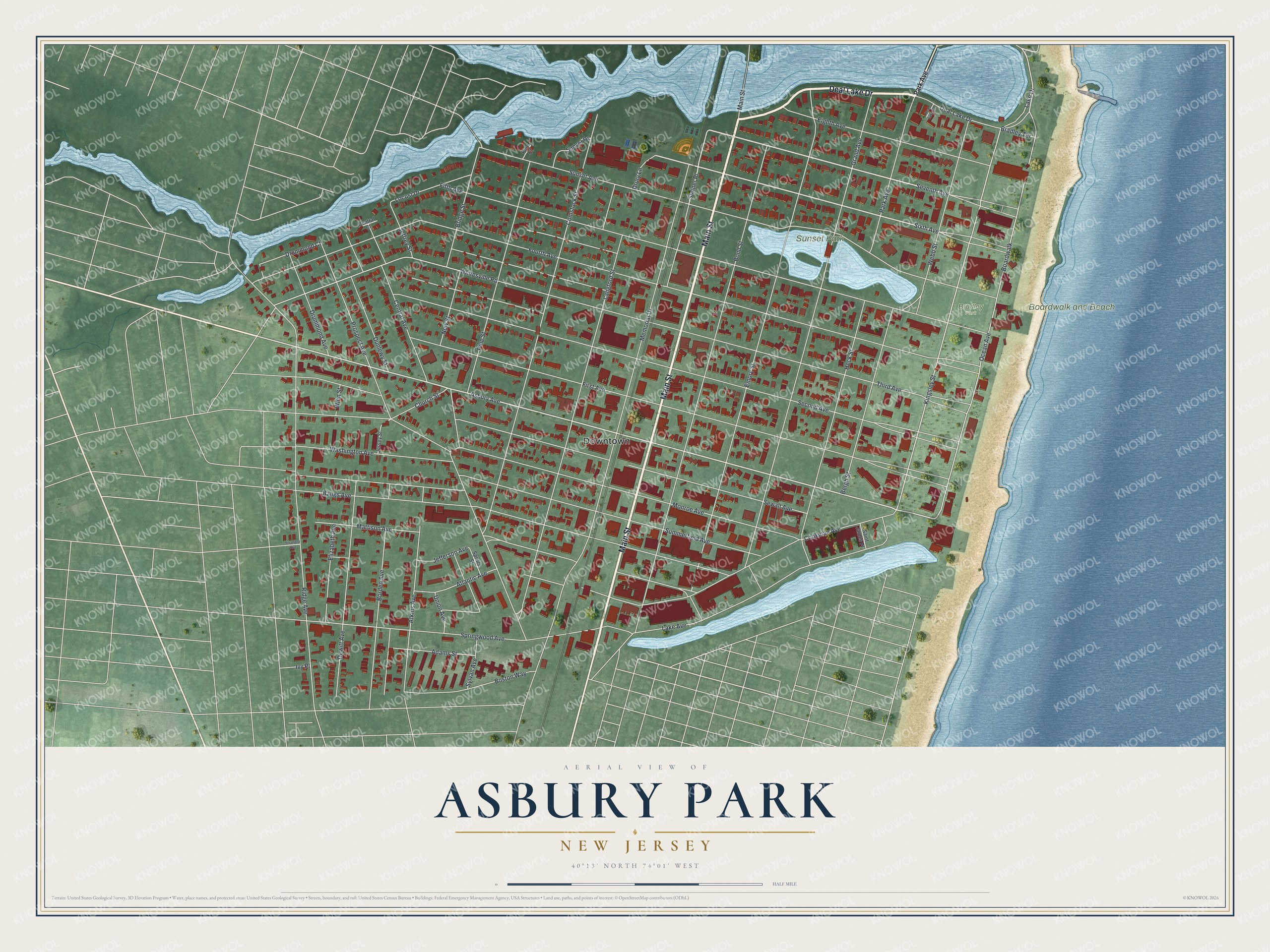 Watermarked full-map preview of Asbury Park, New Jersey