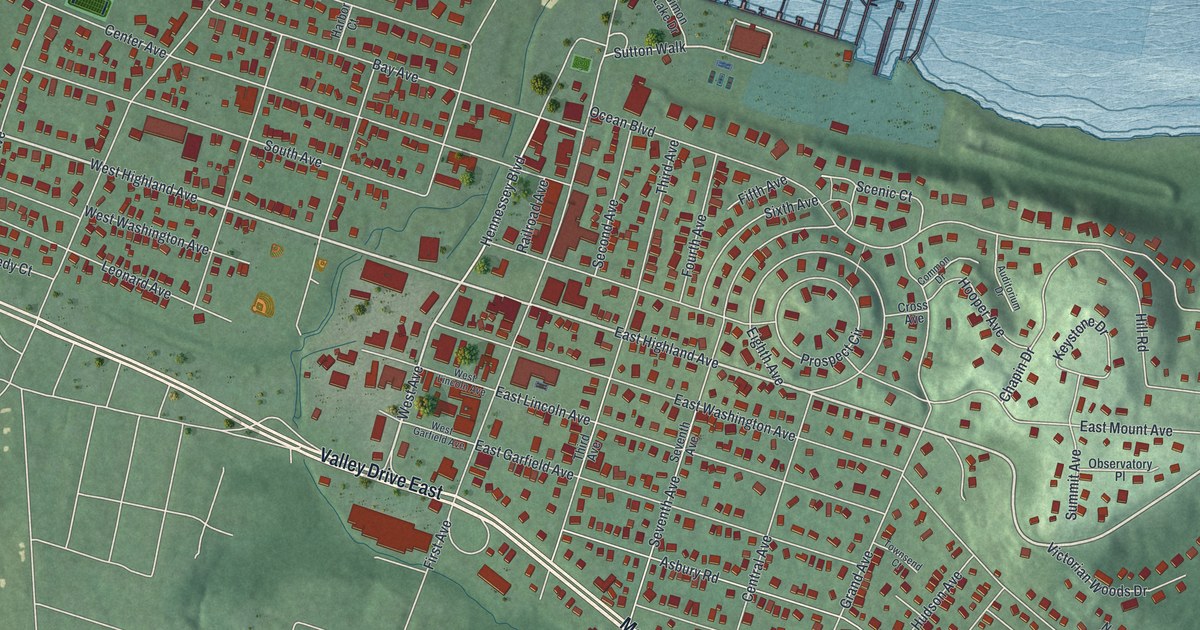 Map of Atlantic Highlands, New Jersey