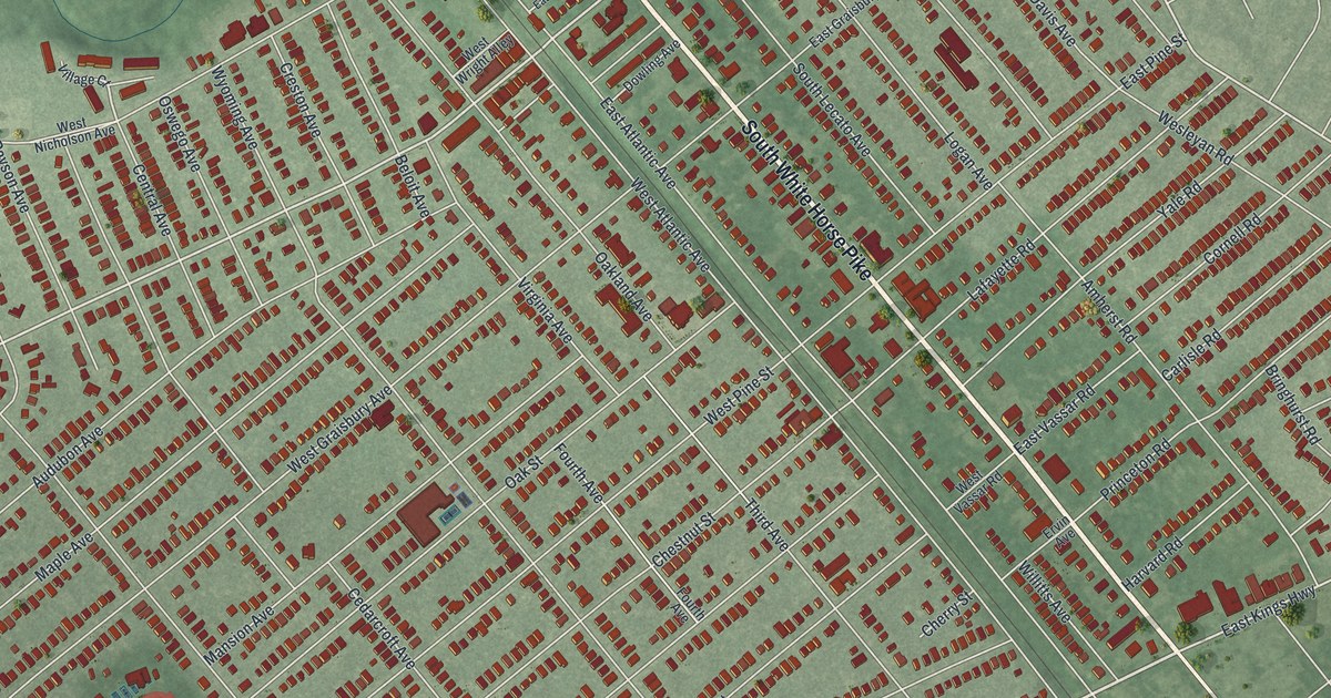 Map of Audubon, New Jersey