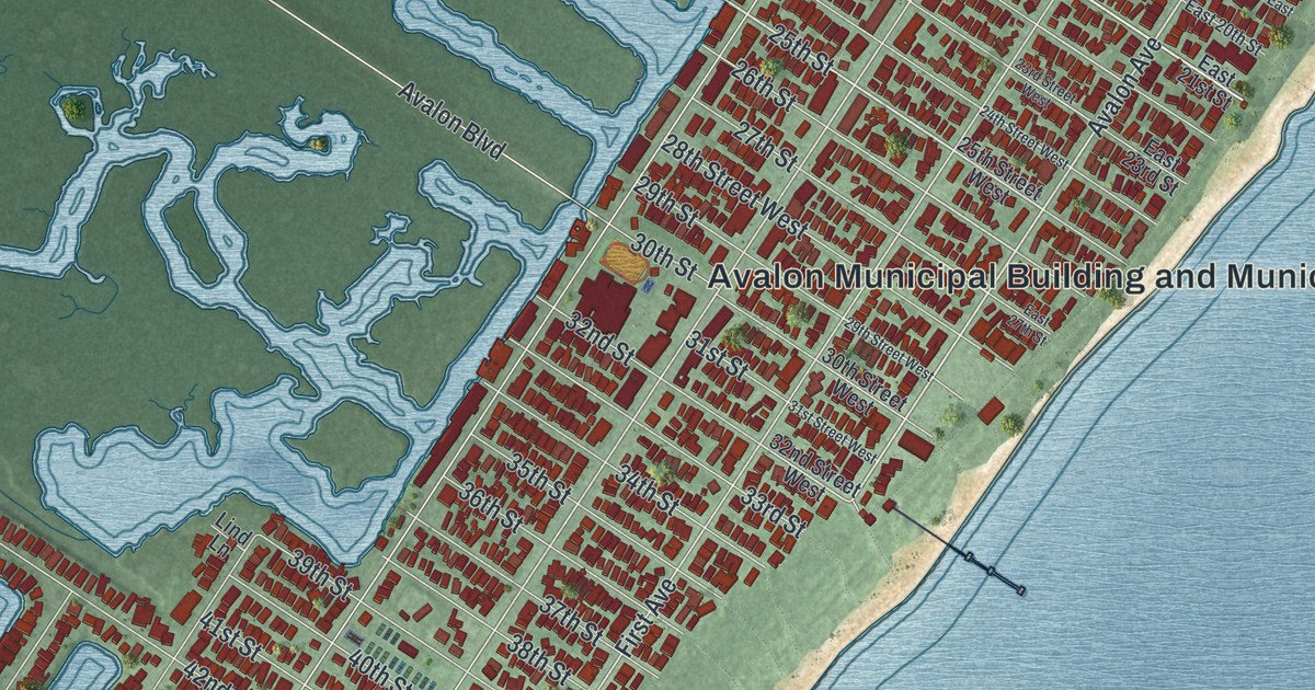 Map of Avalon, New Jersey