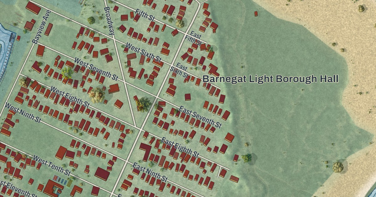 Map of Barnegat Light, New Jersey