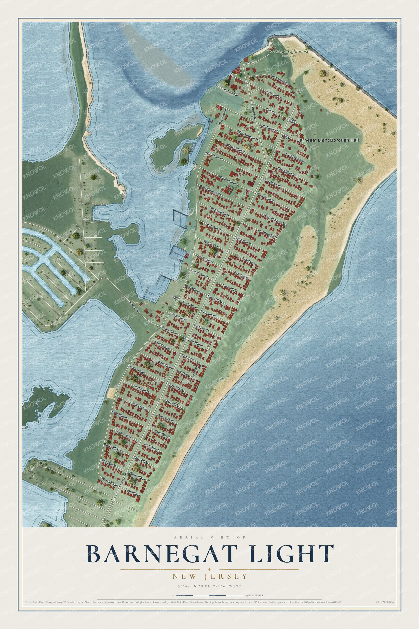 Watermarked full-map preview of Barnegat Light, New Jersey