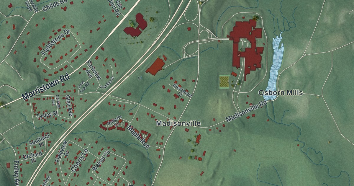 Map of Basking Ridge, New Jersey