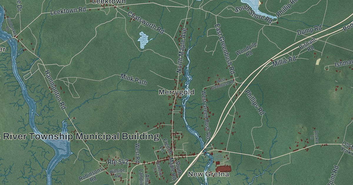 Map of Bass River, New Jersey