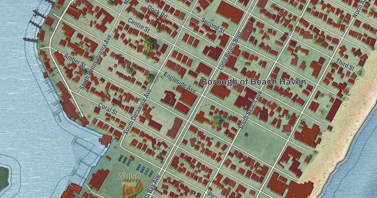 Map of Beach Haven, New Jersey