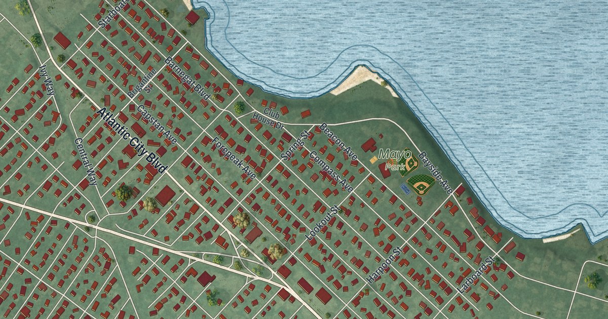 Map of Beachwood, New Jersey