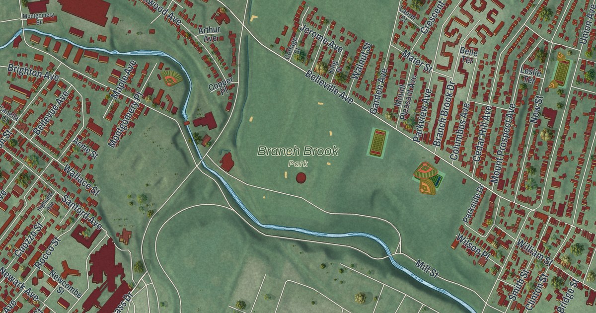 Map of Belleville, New Jersey