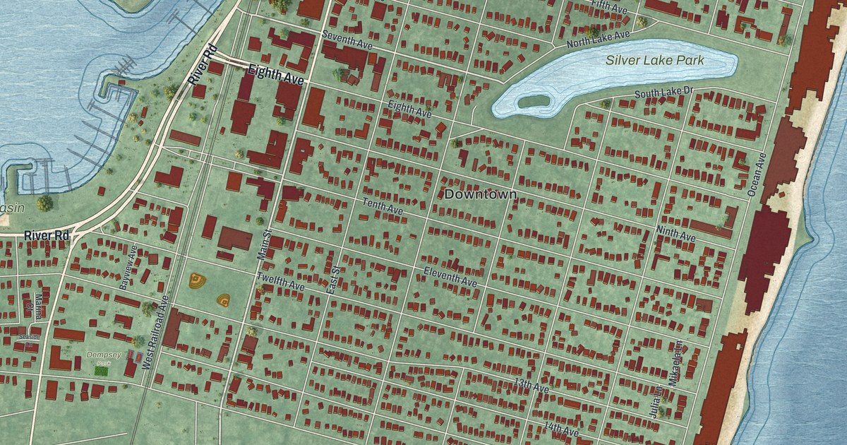 Map of Belmar, New Jersey
