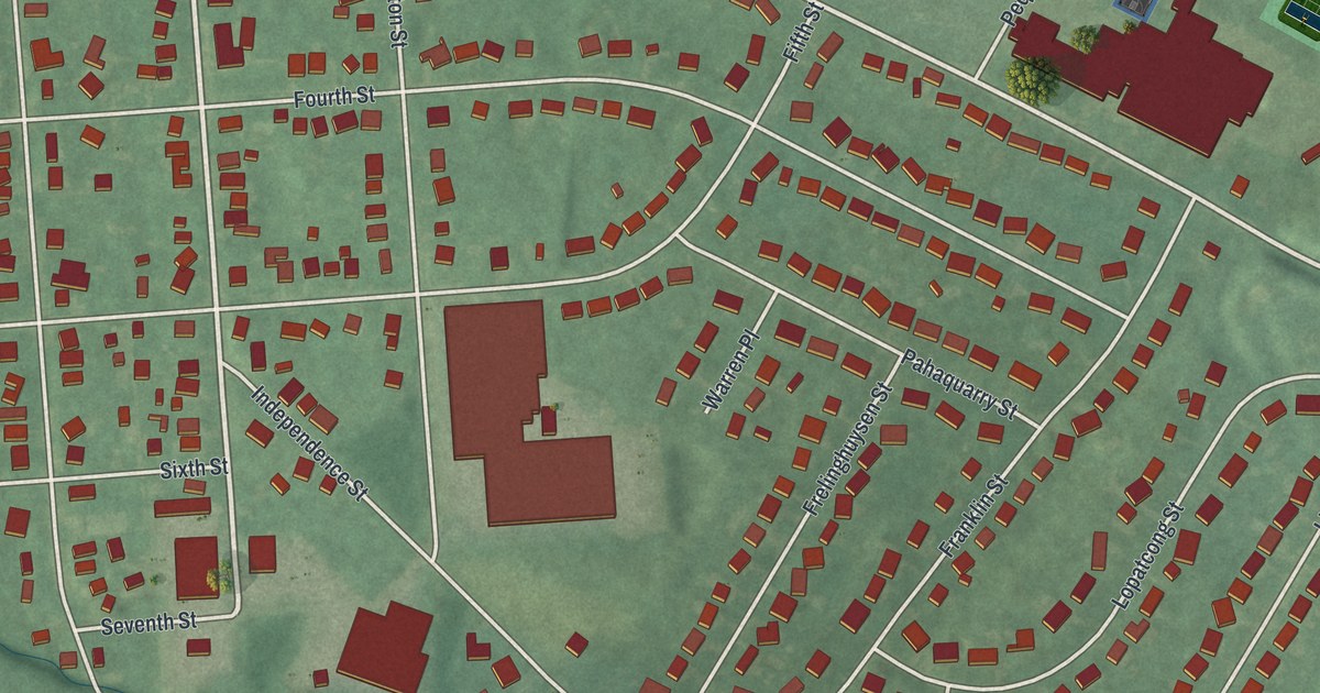 Map of Belvidere, New Jersey
