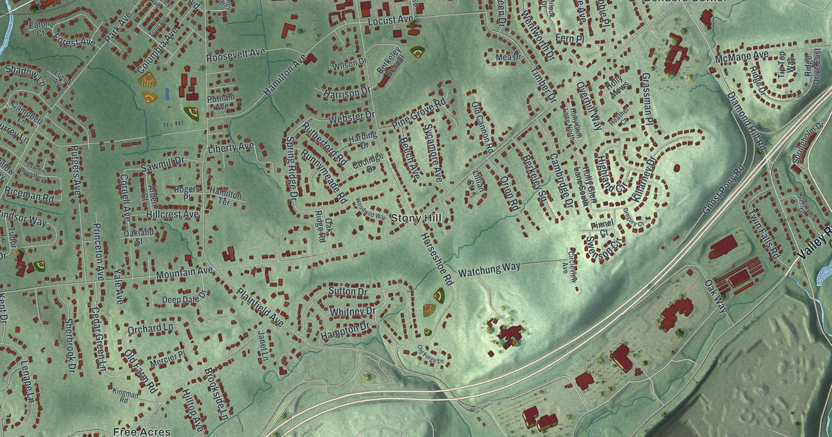 Map of Berkeley Heights, New Jersey